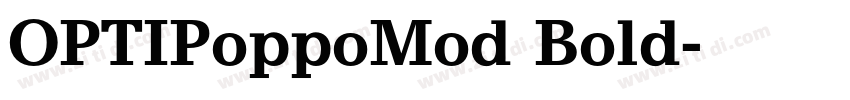 OPTIPoppoMod Bold字体转换